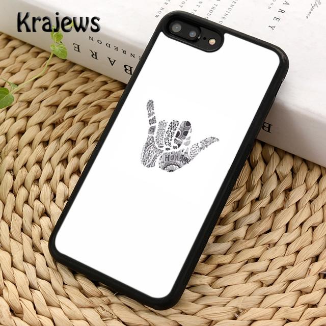 Krajews Surfer Surf Hang Loose Shaka Phone Case Cover For iPhone 17 Air 16 15 14 plus 11 12 13 pro max coque Fundas