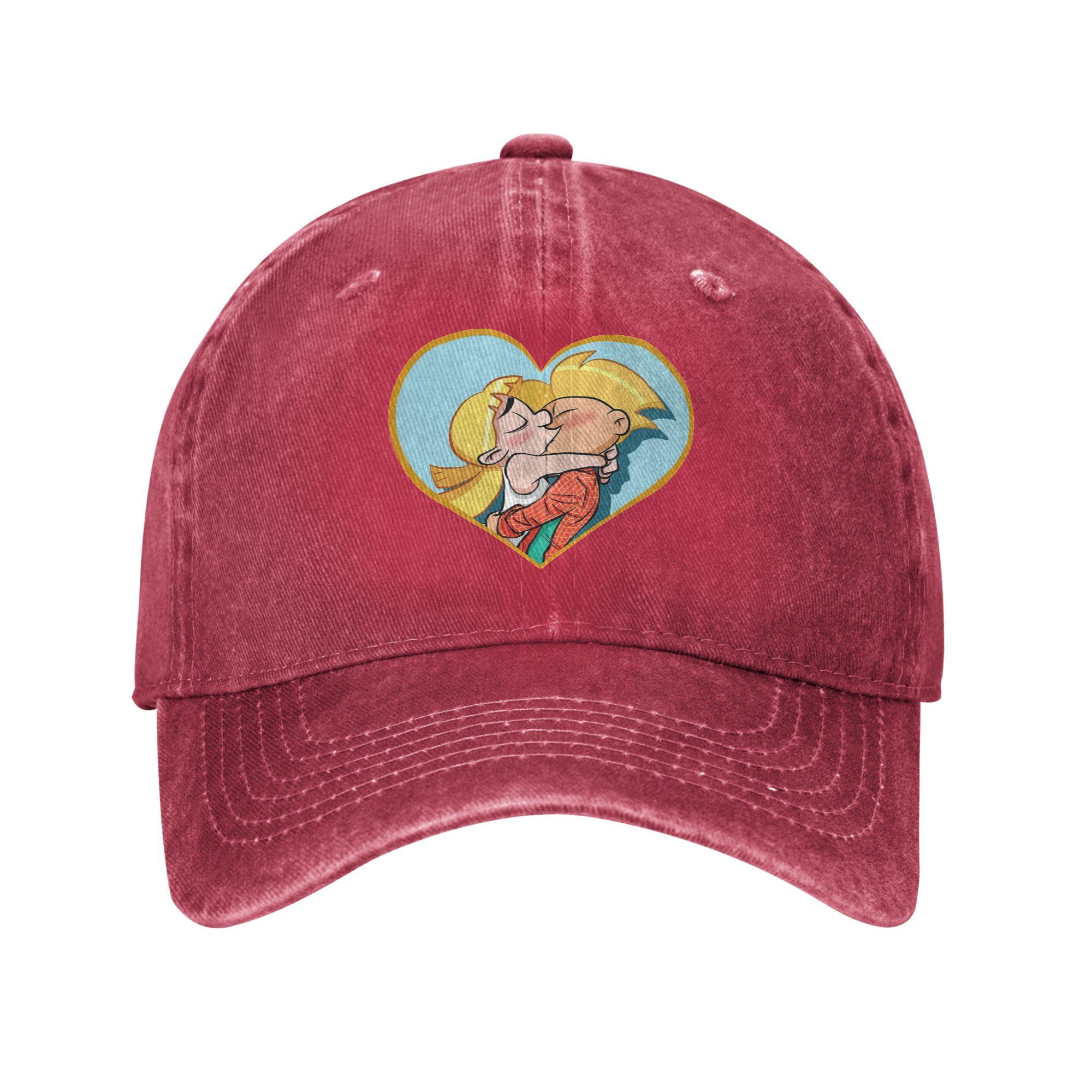 Hey Arnold Helga Pataki Cartoon Denim Fabric Cap Casual Baseball Caps Adjustable Hat Summer Unisex Baseball Hats One Size