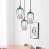 LED Nordic Glass Pendant Light Modern Wooden 1-3 Heads  Hanging Lamp Dining Room Living Room Bedroom Coffee Indoor Decor Fixture