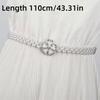Boho Petal Pearl Waist Chain Thin Ladies Thin Waistband Belly Chain Belt  Women Dress Decoration