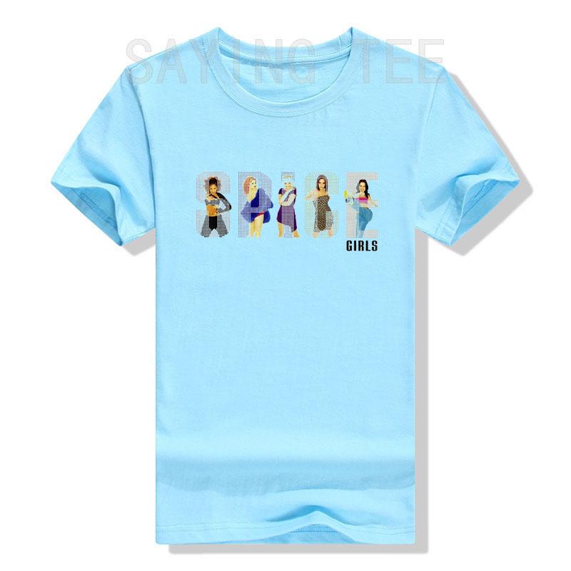 Spice Girls Classic White Album Tee - Crew Neck, Short Sleeve Graphic T-Shirt Gifts Women's Fashion Cotton Streetwear Music Tops