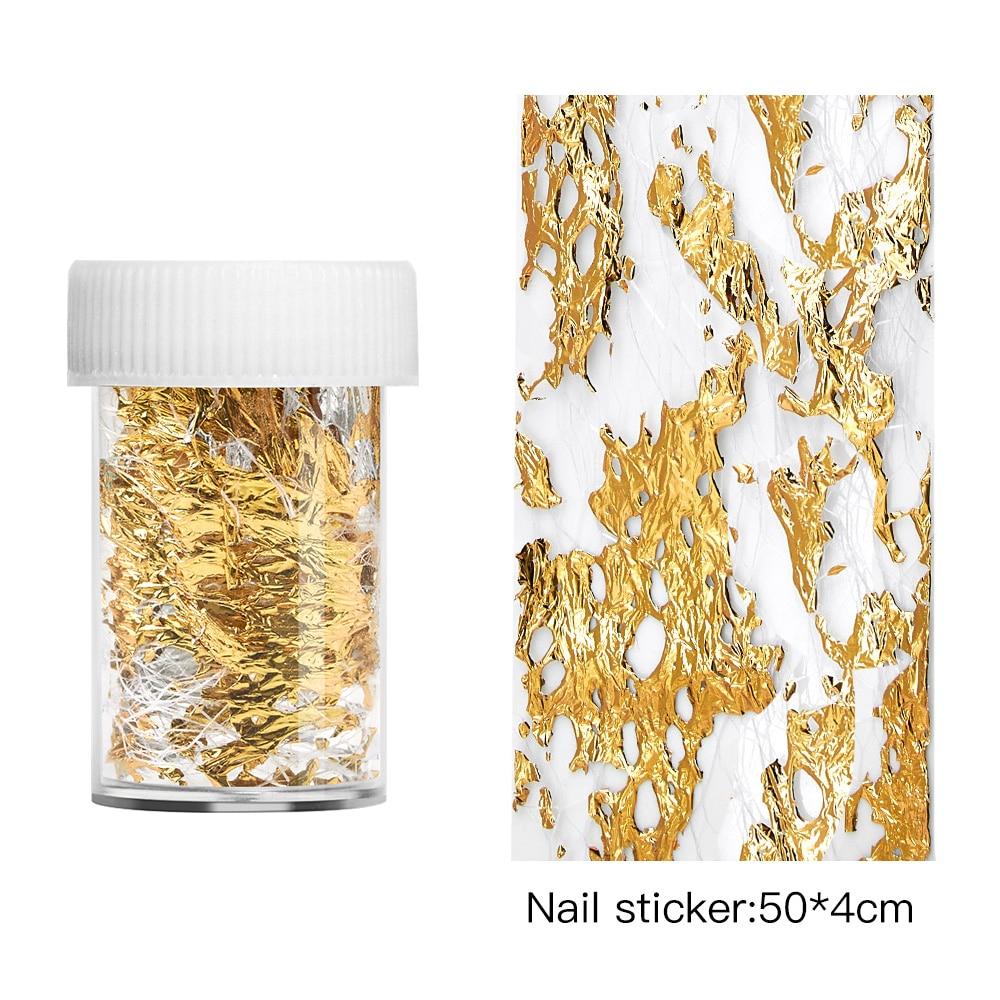 

4*50 см алюминиевая фольга 3D сетчатые наклейки для ногтей блестящие линии наклейки для дизайна ногтей обертывания слайдер маникюр DIY украшения золотой