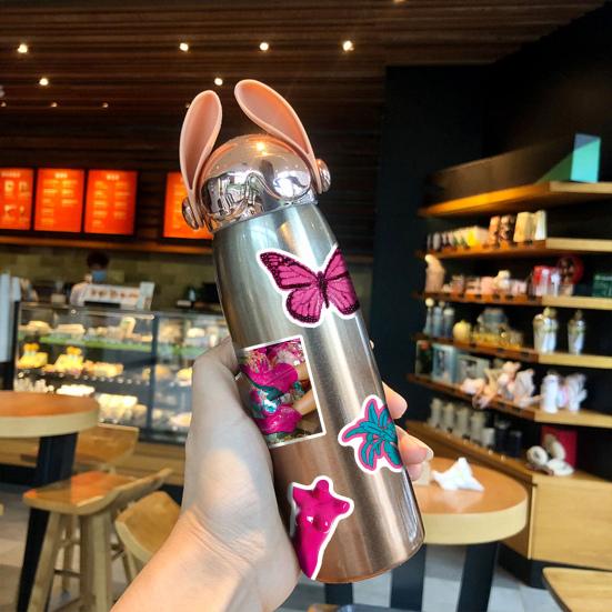 50 szt. INS Style różowe naklejki z kreskówek wodoodporne laptopy bagaż deskorolki kubki na wodę odporne na blaknięcie