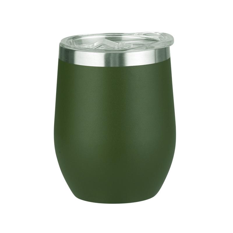 Colors Painted Egg Shape Wine Cooler Coffee Thermos Mug 10oz Stainless Steel Double Wall Wine Vacuum Flask