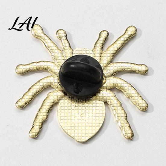 Punk Rock Style Accessories Gothic Spider Brooch Pin Colorful Rhinestones Decor Retro Creative Niche Jewelry Gifts Alloy Decorative Lapel