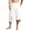 Summer Men Chinse Style Hanfu Pants Men Asian Bath Pants Male Prints Kimono Traditional Trousers Male Cotton Cropped Pants