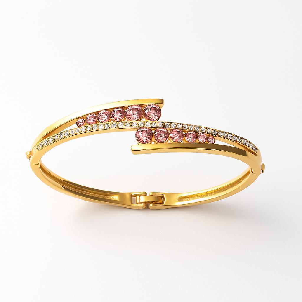 Simple Bracelet Light Luxury Personalized Cross Diamond-encrusted Gold Bracelet Women's Jewelry