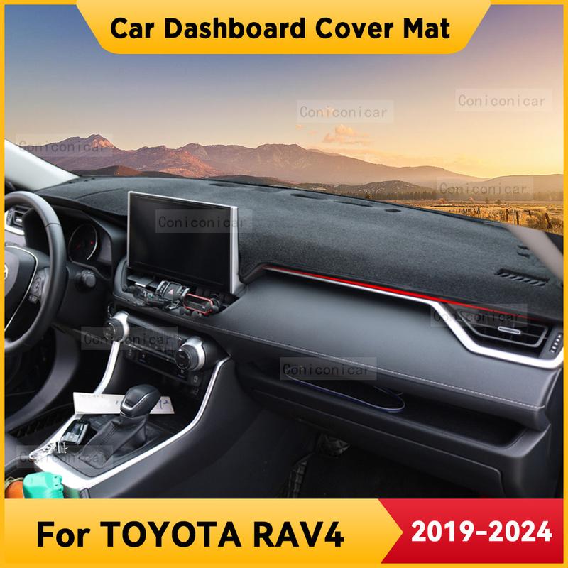 For TOYOTA RAV4 -2024 Car Dashboard Cover Mat Non-slip Sun Shade Cushion Protective DashMat Pad Interior Accessories