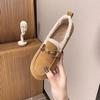Winter verdickte Baumwollschuhe neue Retro-Außenschuhe weiche Sohle rutschfest lässig faul Plüsch warm flauschige Schuhe