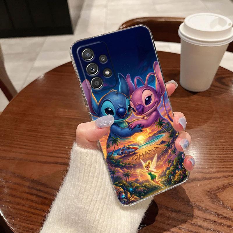 Stitch Disney Clear Case For Samsung Galaxy A57 A37 A56 A36 Cases A55 A54 A35 A26 A07 A17 A16 A06 A34 A15 Soft Shockproof Cover