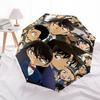 1PC Detective Conan Automatic Folding Umbrella, Automatic Folding Umbrella with 8 Ribs, Convenient for Outdoor Use  044