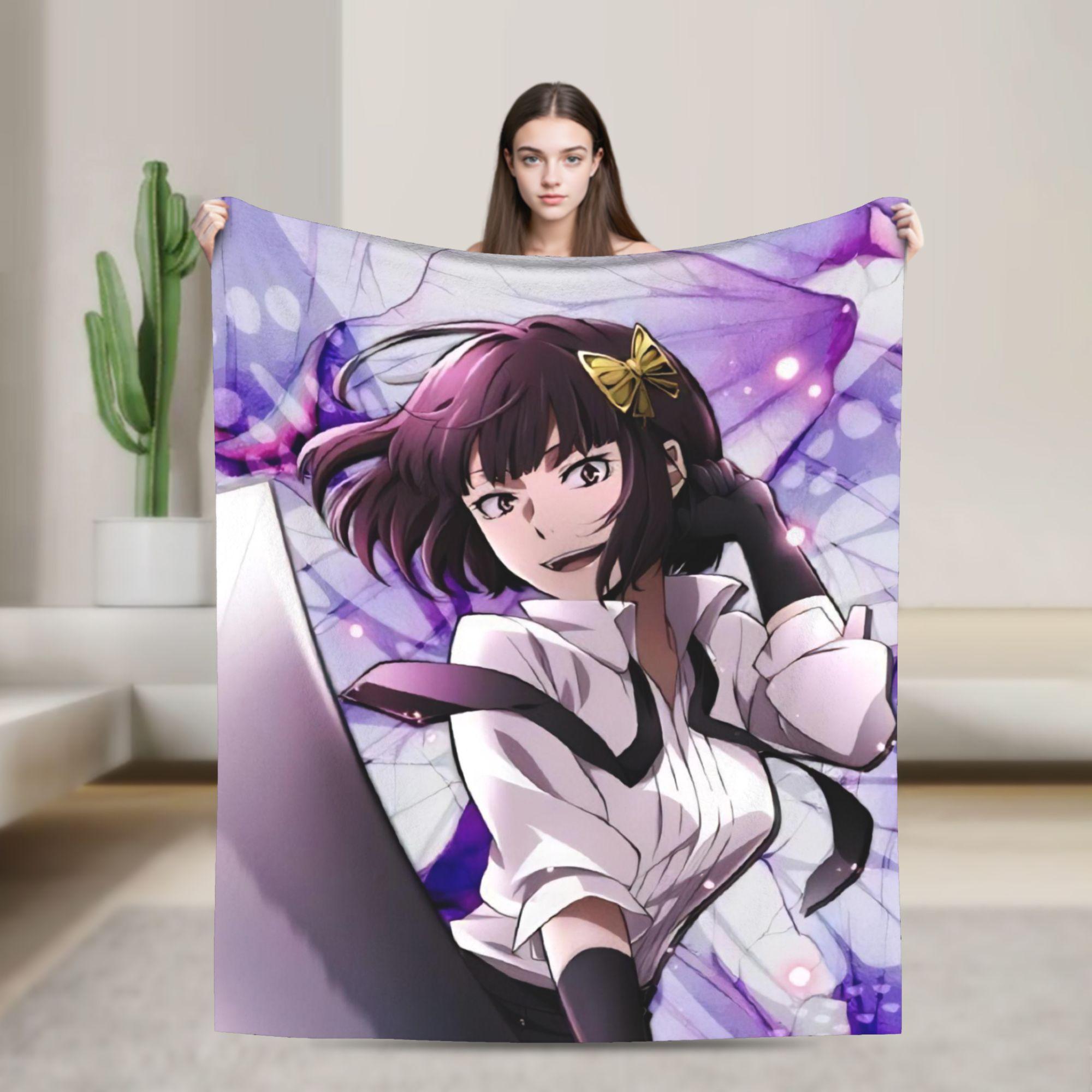

Dazai Bungo Stray Dogs Blankets Coral Fleece Plush Decoration Lightweight Thin Throw Blanket for Bedding Outdoor Bedspreads 75x90cm