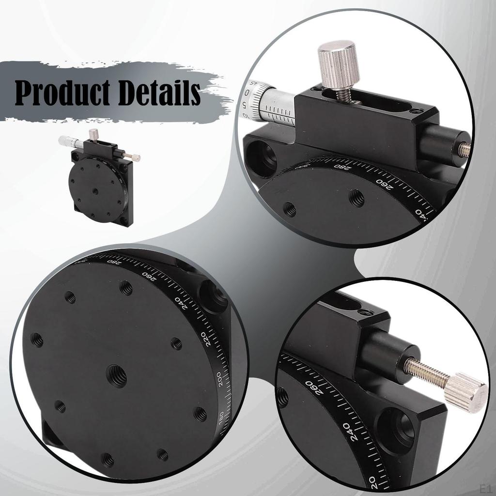 60mm Fine Tuning Optical Sliding Stage Dia 2.3inch Cross Roller Guide Accessories Simple Assembly