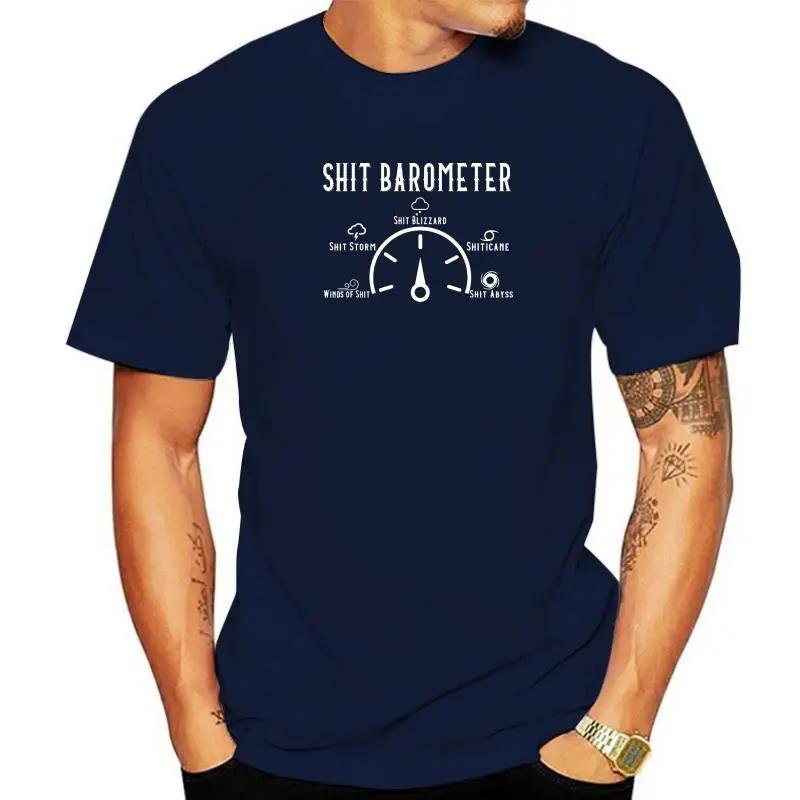 Shit Barometer Funny T-Shirt Hip Hop Normal T Shirts Cotton Tees For Men Custom Christmas Clothing Aesthetic