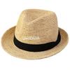 Natural Raffia Plus Size Jazz Sun Hats Men Women Summer Woven Trilby Straw Hat Fashion Sun Protection Beach Hat Panama 56-60cm