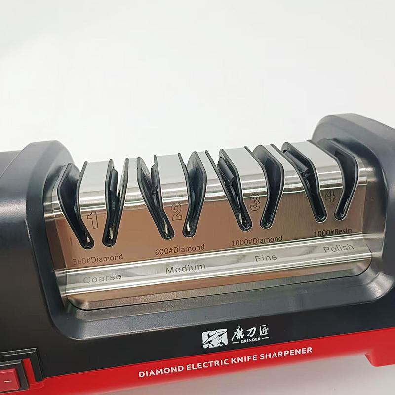 TAIDEA Electric Diamond Knife Sharpener New Upgrade Sharpening System Have Polishing Grit 360/600/1000# Professional Sharpeners