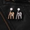 Metal Badge Stylish Alloy Pin Creative Badge Brooch Oral Health Cartoon Tooth Brooch Pin Tooth Brooch Clothing Decoration