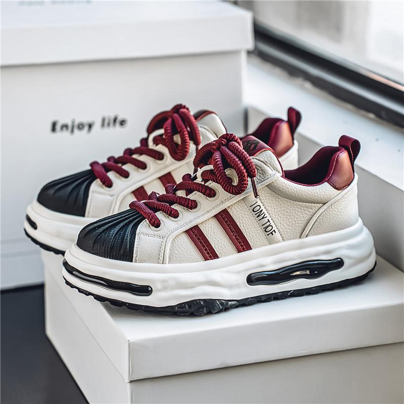 New Fashion Men's Four Seasons Comfortable Thick Sole Shoes Students Male Boys Trending Soft Sole Breathable Casual Running Sneakers