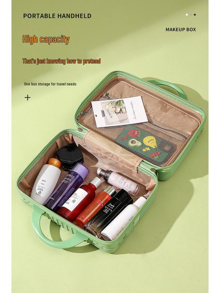 14-Inch Mini Suitcase Makeup Case with Combination Lock