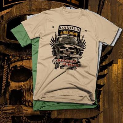 T-shirt Army Ranger Sua Sponte Forze Speciali Paracadutismo Guida La Strada Militare nuova