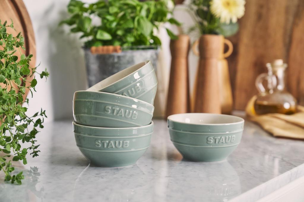 Staub Oven and Microwave Safe Japanese Ceramic Eucalyptus Color Bowl "Bowl, 12cm, Eucalyptus" Ceramic, Heat-Resistant, [Official Product] Z1028-169