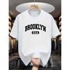 Summer Men's T-shirt Top Loose Quick Drying Sports T-shirt Pattern Printed Round Neck Short Sleeved Shirt