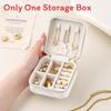 Jewelry Box Mini Leather Storage Case With Zipper For Travel And Gift Giving