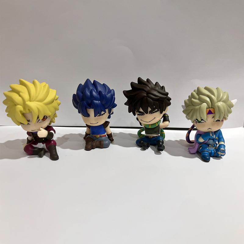 Anime Jojo'S Bizarre Adventure Mini Figure Set 4Pcs 6Cm Ex Gashapon Jonathan Joseph Dio Caesar Anime Collectible Model Toy Doll