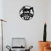1pc Fashion Beauty Salon Metal Artwork Round Barber Shop Metal Wall Art Home Living Room Interior Decoration Metal Art