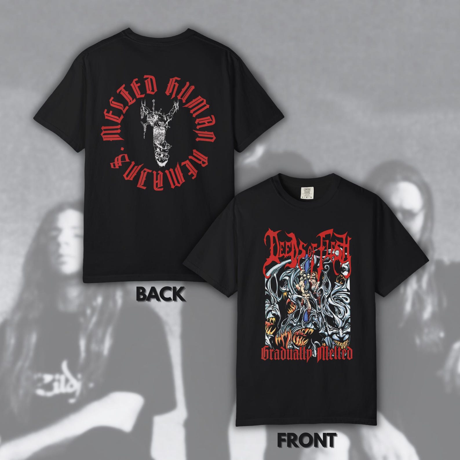 Deeds Of Flesh - Gradually Melted | Size- S, M, L, XL, 2-4 XL 3XL