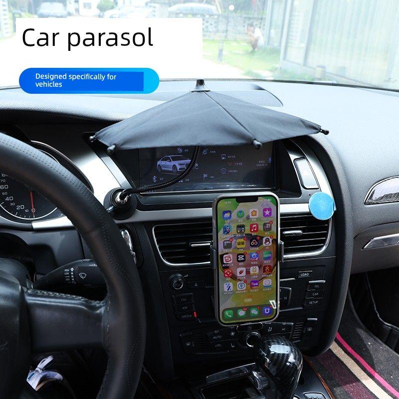 Car Phone Holder Sunshade Car Mobile Phone Navigation Anti-Reflective Small Umbrella Applicable Didi Net Car