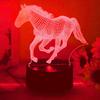 1pc 3D Horse Night Light - USB Powered, Touch Adjustable, Bedroom Atmosphere and Decorative Night Light and Gift.