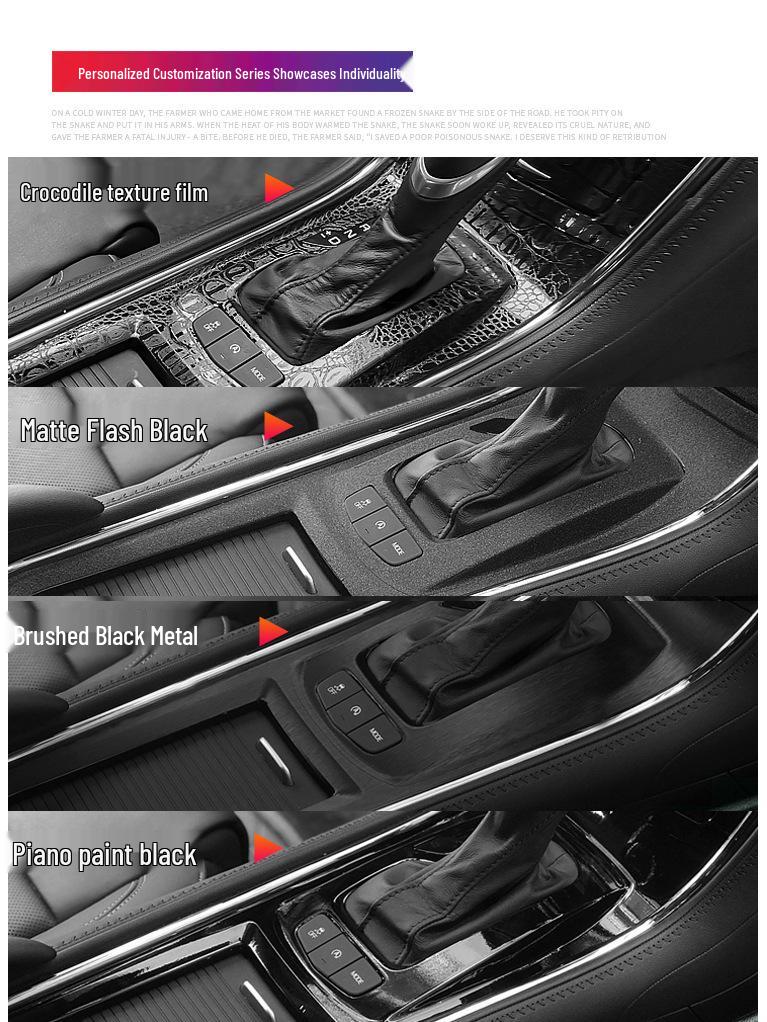 21 Baoyun Valley Interior Carbon Fiber Console & Door Anti-Kick Protective Film