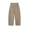 Fila Original Fashion Simple Sports Personality Trend Classic Retro Workwear Loose Woven Casual Pants Women Bottoms Mountain-Moon-Brown F11W629811FBN