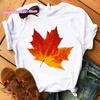 Mode Kanada Maple Leaf Flagge Druck Frauen T Shirt Kurzarm Harajuku O Neck Lose Frauen T-shirt Damen T Shirt tops