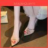Summer High Heel Sandals For Women With Pu Upper And Rubber Sole For Office And Casual Wear