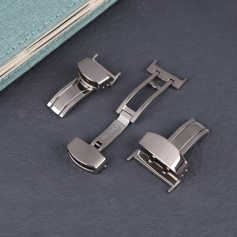 Cataramă de ceas cu fluture din oțel inoxidabil, 14 mm, 16 mm, 18 mm, 20 mm, 22 mm, catarame pliabile cu buton, pentru curea de ceas