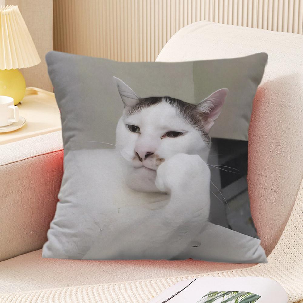 New Cute Funny Cat Pillow Case Sofa Office Bedroom Bedside Home Decor Cushion Cover