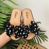 Kids Girls Summer Beach SlippersToddlers Dots Bow Open Toe Slide Slippers Nonslip Cross Slippers… More