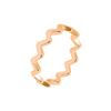 Simple Glossy Plain Circle Wavy Ring for Women, Fashionable Versatile Aperture, Minimalist Style Niche Design Stacked Ring