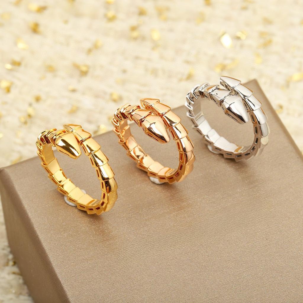 New Hot Brand Vintage Women's Rings Luxury Jewelry For Women Snake Type Designer Ring Fashion Pure 925 Silver Lady Party Rings