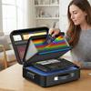 Hard-Shell Design Fireproof File Box Important Document Organizer Certificate Storage
