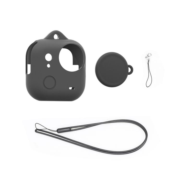 For Insta360 GO Ultra PULUZ Body Silicone Protective Cover with Lens Cap & Lanyards