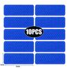 50/10pcs Car Bumper Reflective Stickers Reflective Warning Strip Tape Secure Reflector Stickers Decals Safety Warning 3*8CM