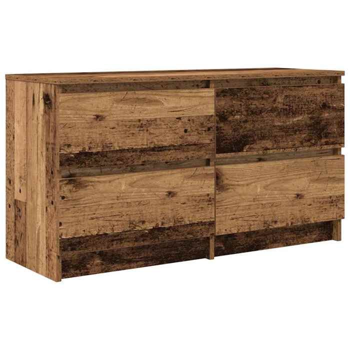 VidaXL Meuble TV vieux bois 100x35x54 cm bois d'ingénierie, banc tv, meuble hifi, centre de divertissement, buffet tv, 861803