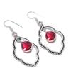 Pink Rubillite Gemstone Handmade 925 Sterling Silver Jewelry Earring 2.17" KJ-760