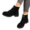 Women's Winter Snow Boots with Lace-Up Thick Heel Warm Lined Casual Cotton Boots for Cold