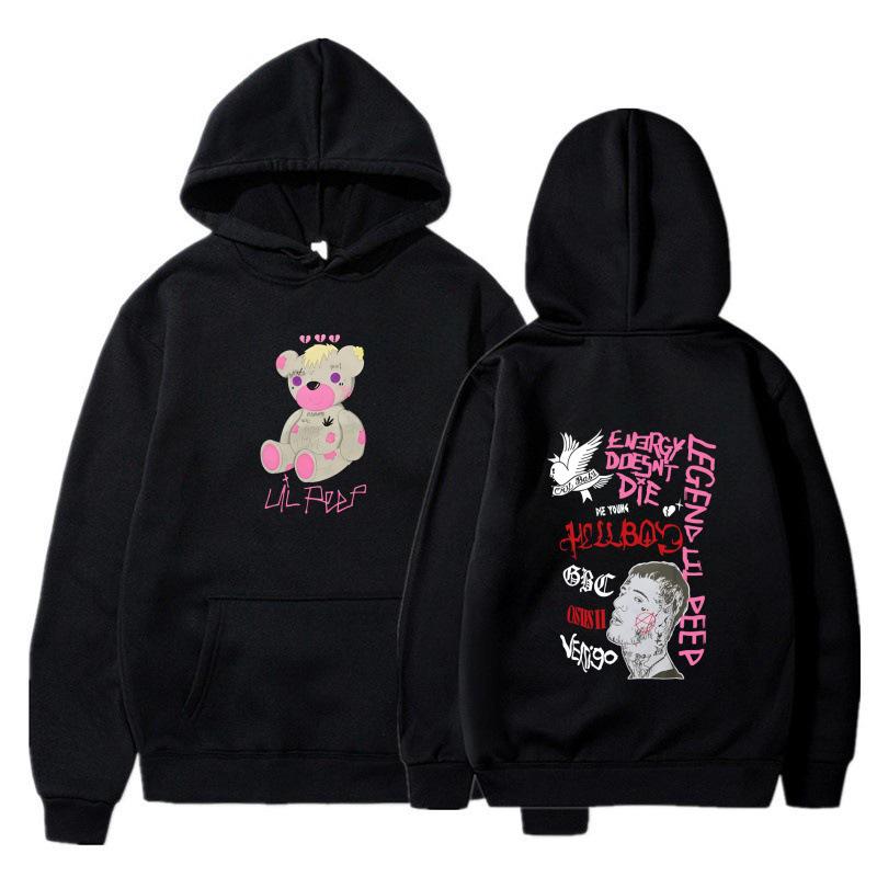 Детская толстовка Lil Peep CryBaby Hellboy Bear 110 cm чёрный