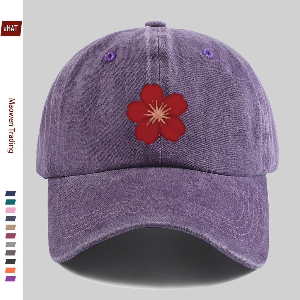 pc Easy Floral Print Baseball Cap Casual Design Decorative Hat Comfortable Lightweight Headwear Adjustable Closure Papa Cap