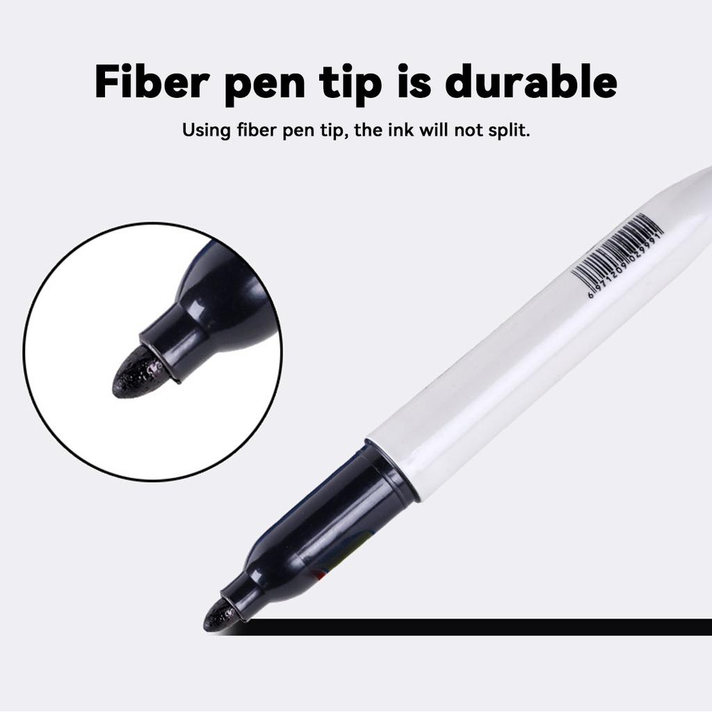 6/10pcs Mixed Oil-based Marker Pen Not Erasable Quick-drying Waterproof Marker School Students, Business Office Supplies